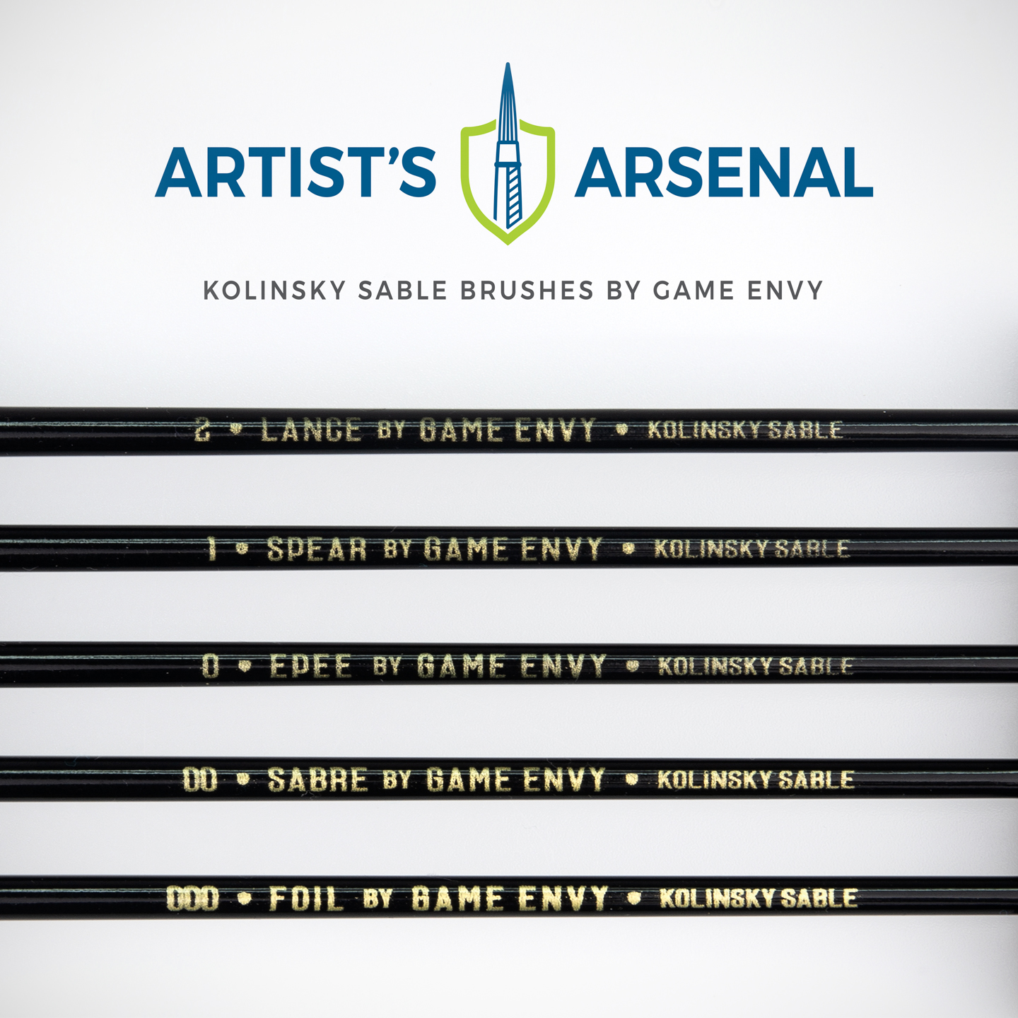 Artist's Arsenal 5 Piece Sable Brush Set: 000-2 – Game Envy Creations